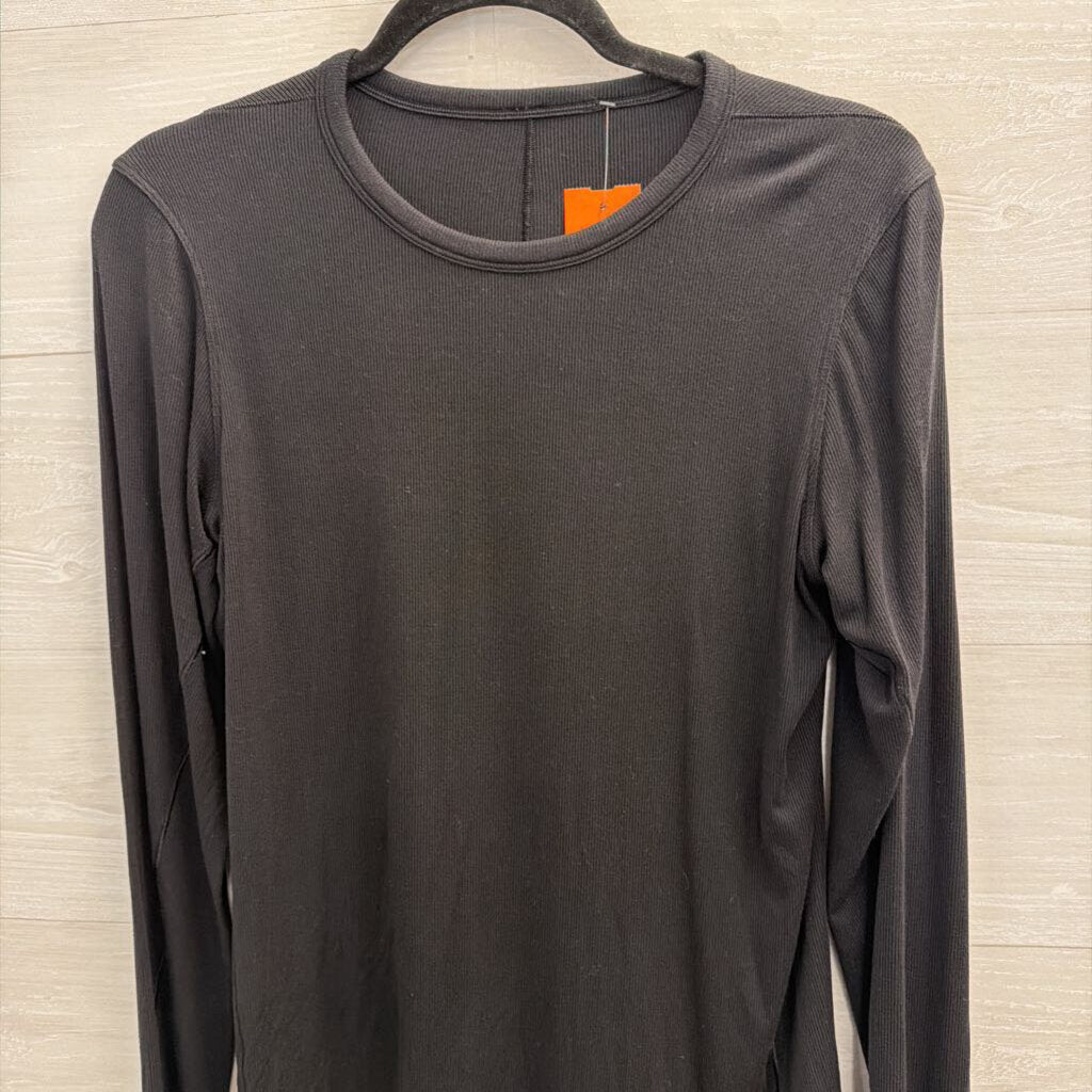 Lululemon Black Ribbed Long Sleeve Top Medium