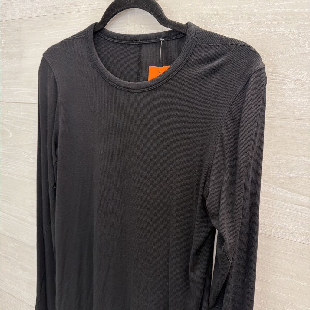 Lululemon Black Ribbed Long Sleeve Top Medium