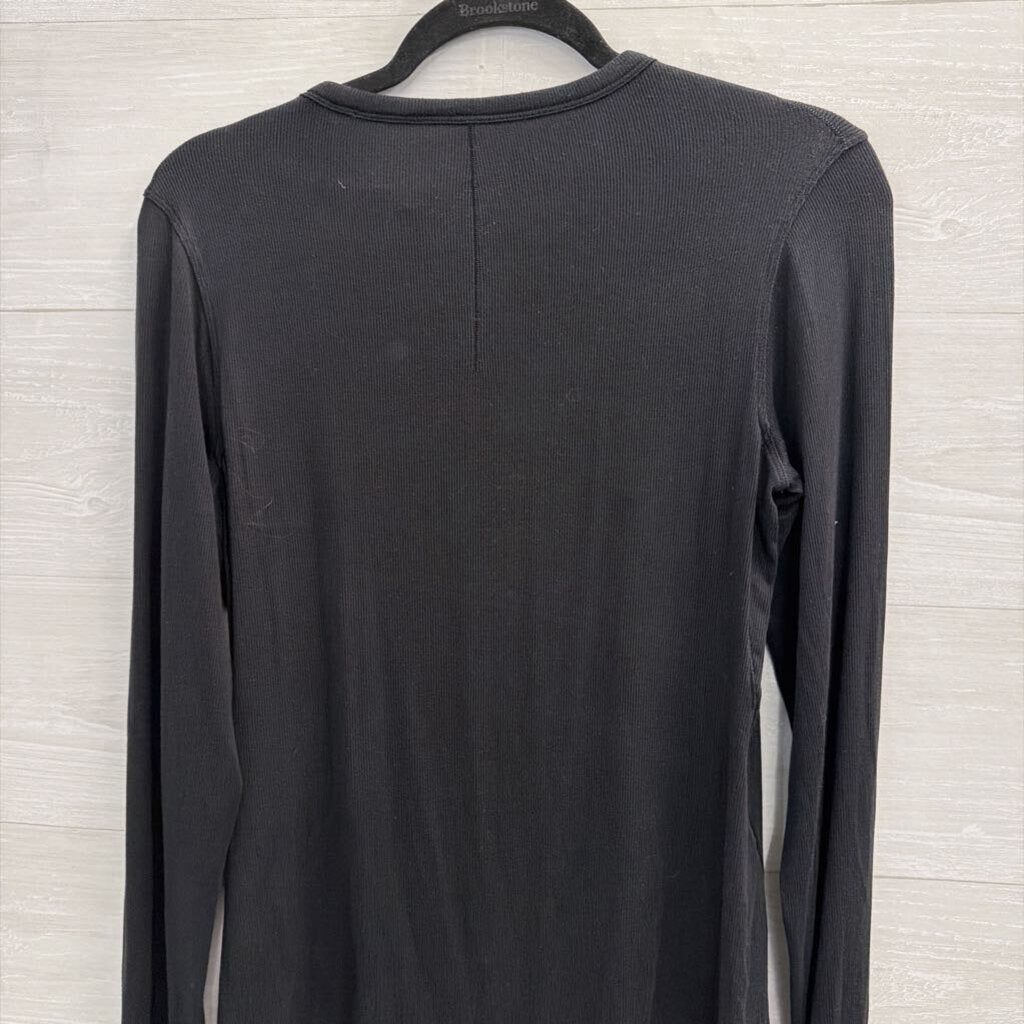 Lululemon Black Ribbed Long Sleeve Top Medium