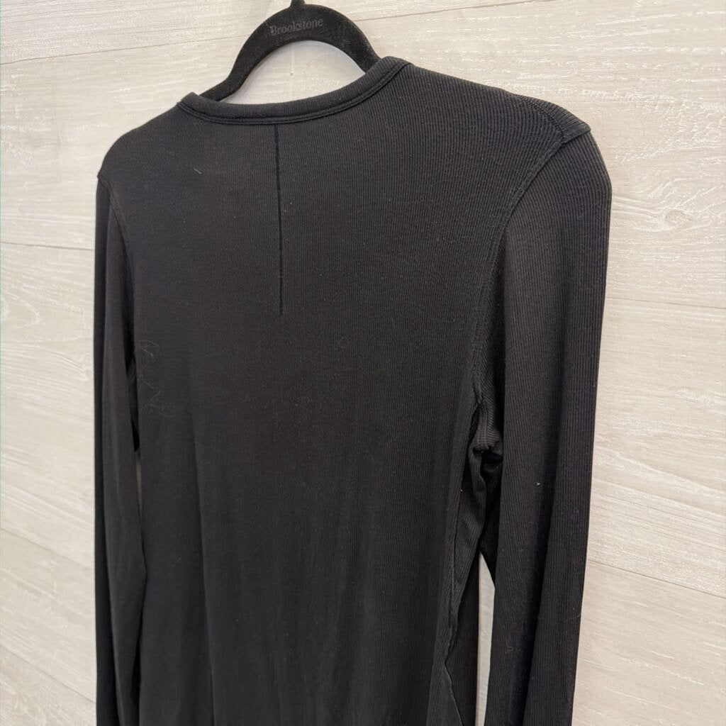 Lululemon Black Ribbed Long Sleeve Top Medium