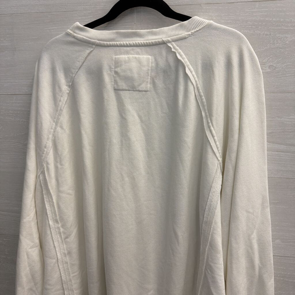 American Eagle Seriously Lived In White Long Sleeve Top XXL