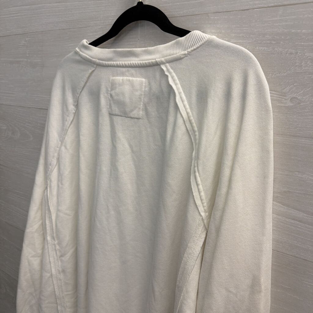 American Eagle Seriously Lived In White Long Sleeve Top XXL