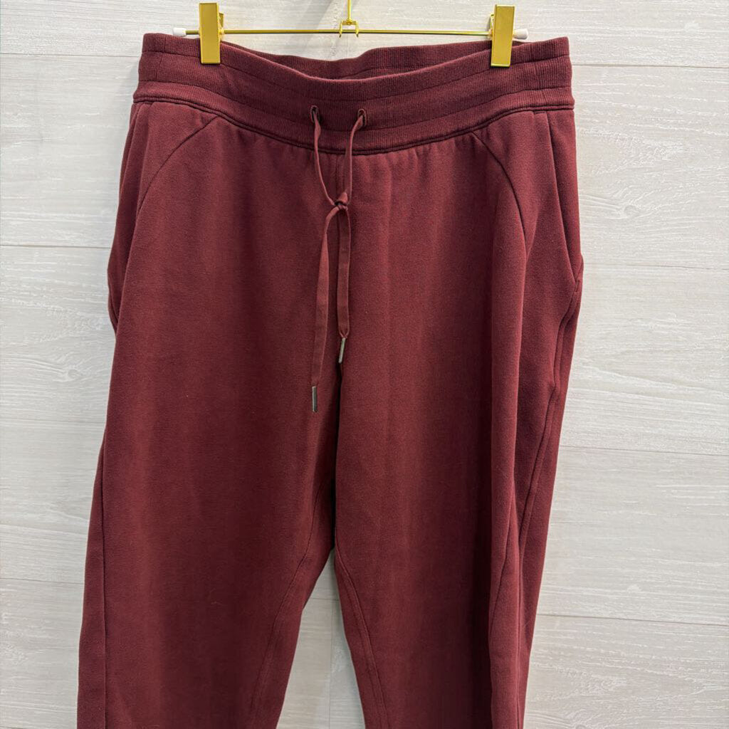 Lululemon Burgundy Scuba High Rise Joggers Medium