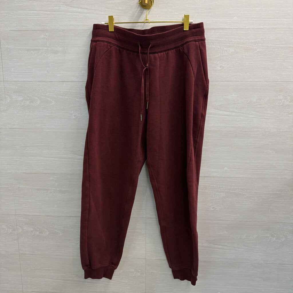 Lululemon Burgundy Scuba High Rise Joggers Medium