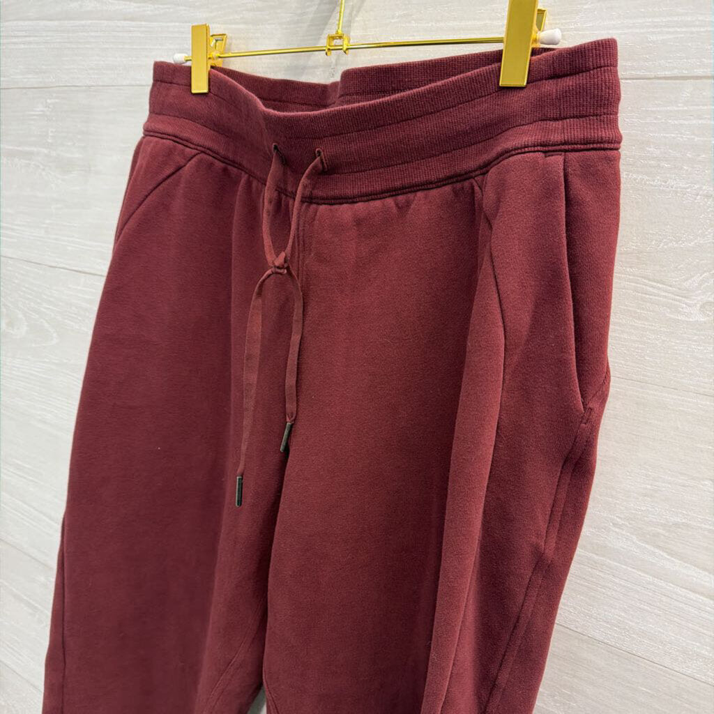 Lululemon Burgundy Scuba High Rise Joggers Medium
