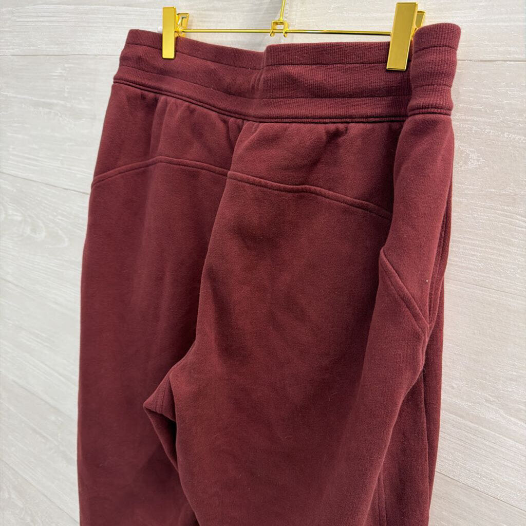 Lululemon Burgundy Scuba High Rise Joggers Medium