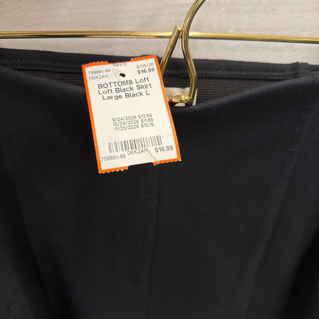 Loft Black Skirt Large