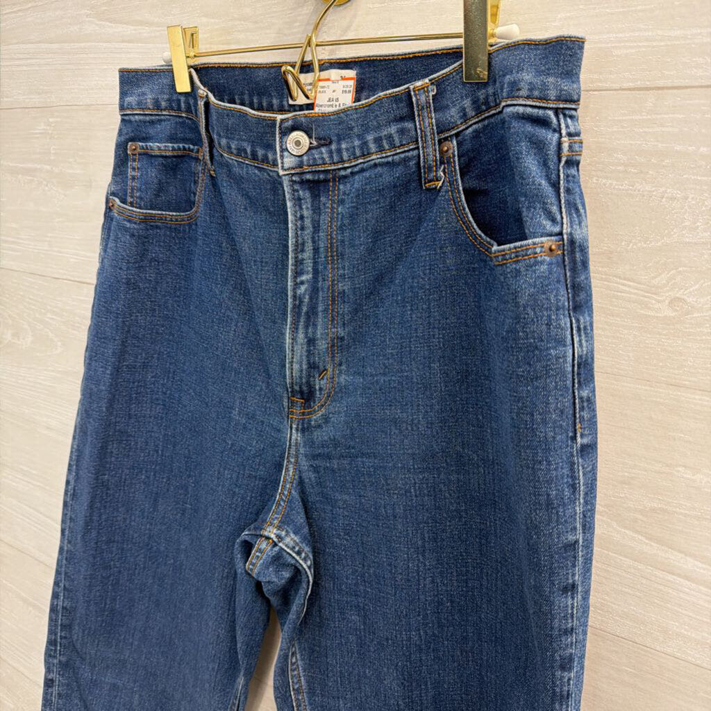 Abercrombie and Fitch Dark Wash The Ankle Straight Ultra High Rise Jeans 31XL
