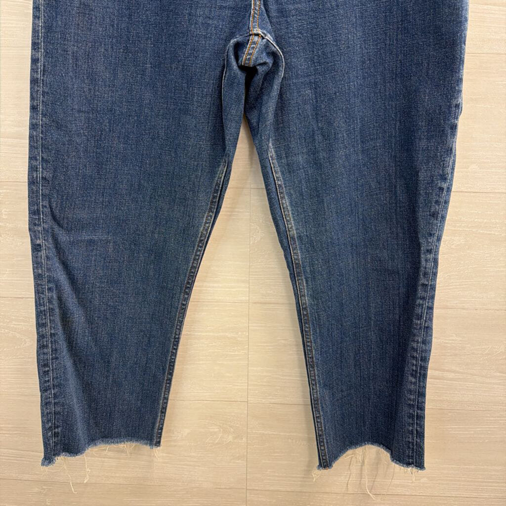 Abercrombie and Fitch Dark Wash The Ankle Straight Ultra High Rise Jeans 31XL