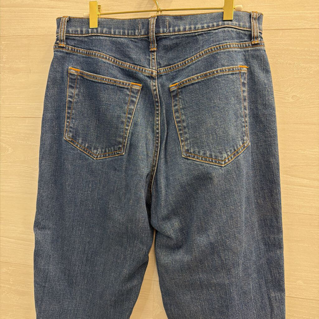 Abercrombie and Fitch Dark Wash The Ankle Straight Ultra High Rise Jeans 31XL