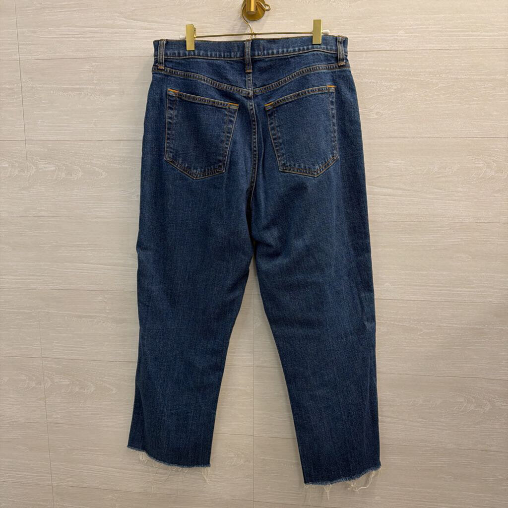 Abercrombie and Fitch Dark Wash The Ankle Straight Ultra High Rise Jeans 31XL