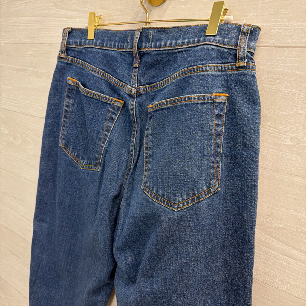 Abercrombie and Fitch Dark Wash The Ankle Straight Ultra High Rise Jeans 31XL