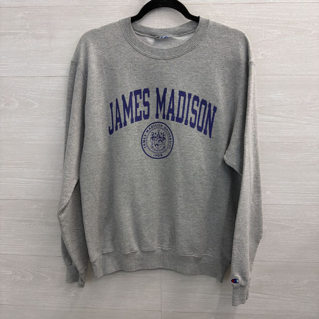 Grey James Madison Crewneck Sweatshirt Medium