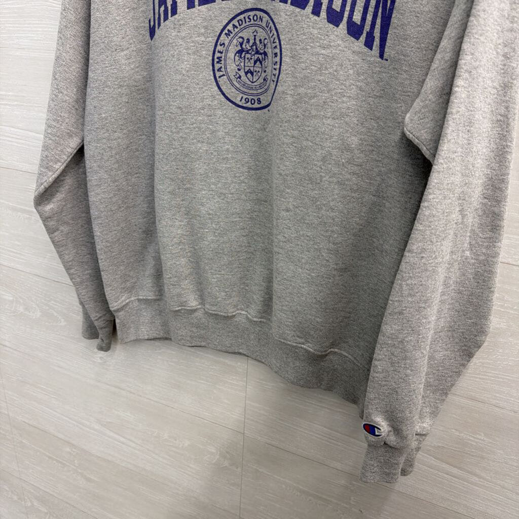 Grey James Madison Crewneck Sweatshirt Medium
