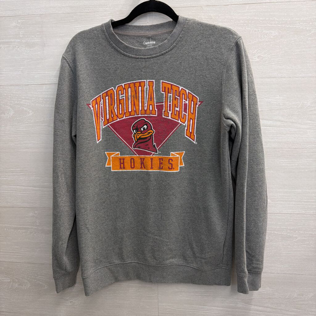 Grey Virginia Tech Hokies Long Sleeve Top Small