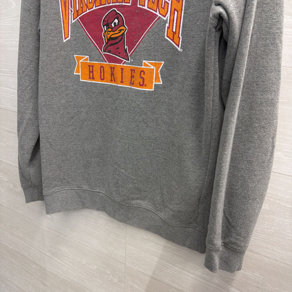 Grey Virginia Tech Hokies Long Sleeve Top Small