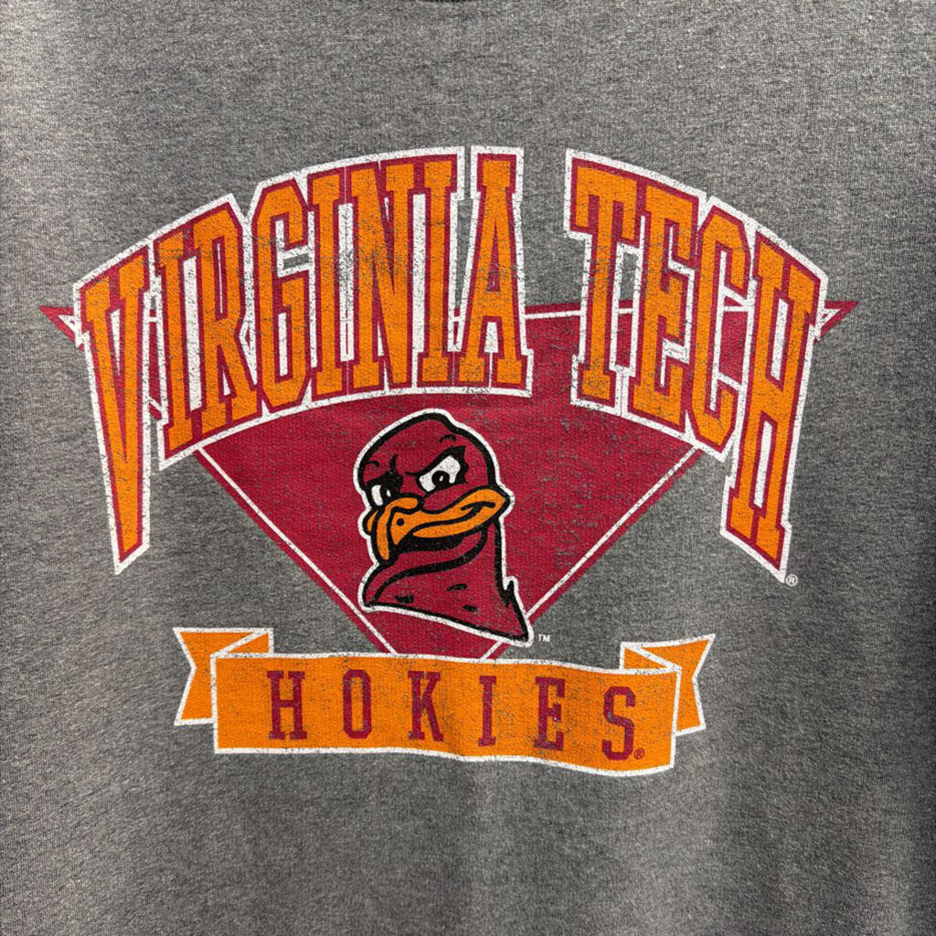 Grey Virginia Tech Hokies Long Sleeve Top Small