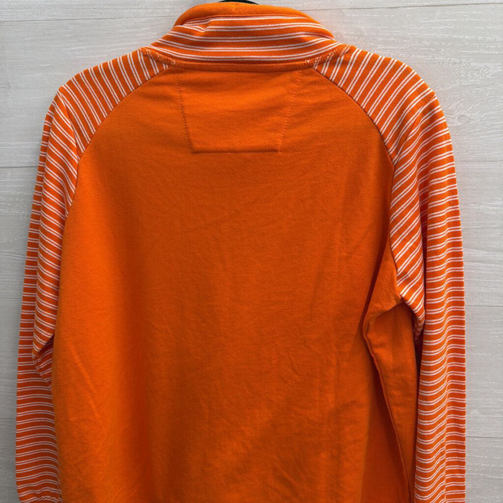 Antigua Orange Striped Long Sleeve Virginia Tech Pullover Large