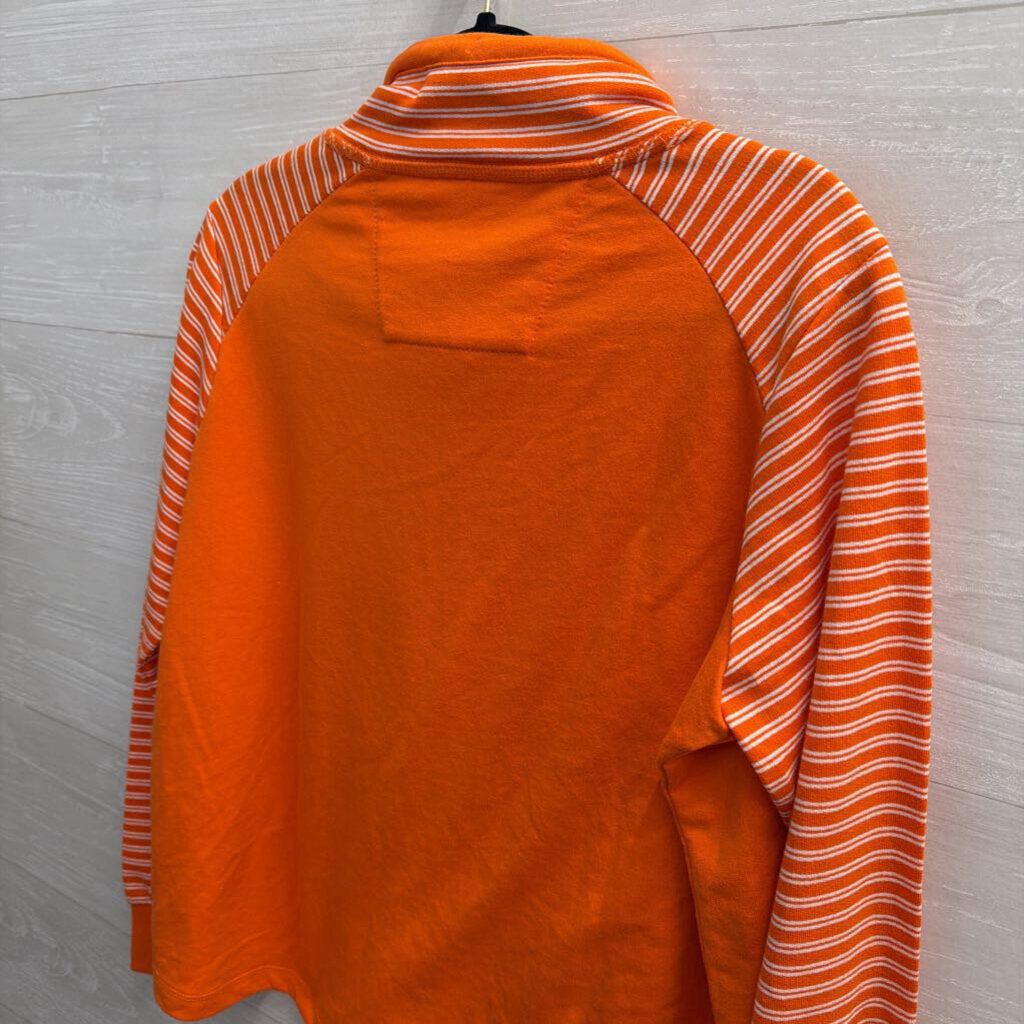 Antigua Orange Striped Long Sleeve Virginia Tech Pullover Large