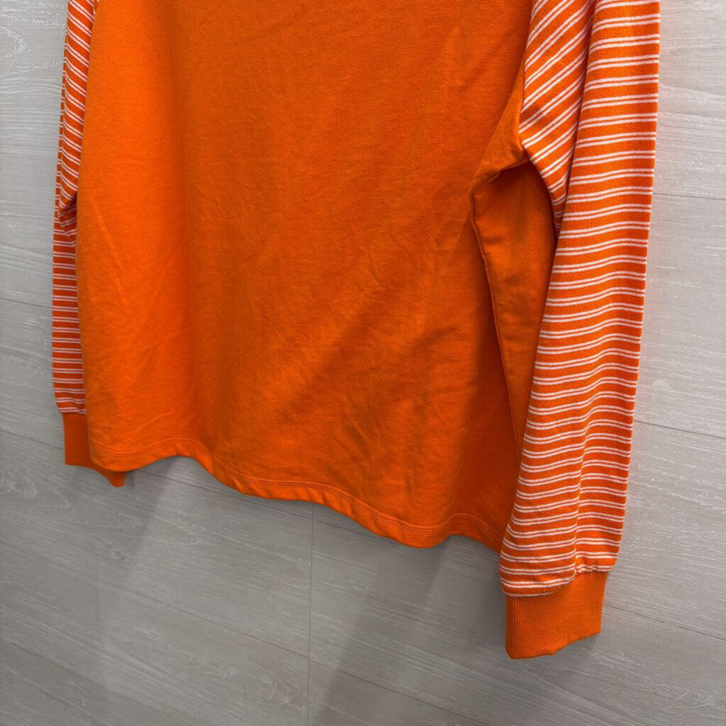 Antigua Orange Striped Long Sleeve Virginia Tech Pullover Large