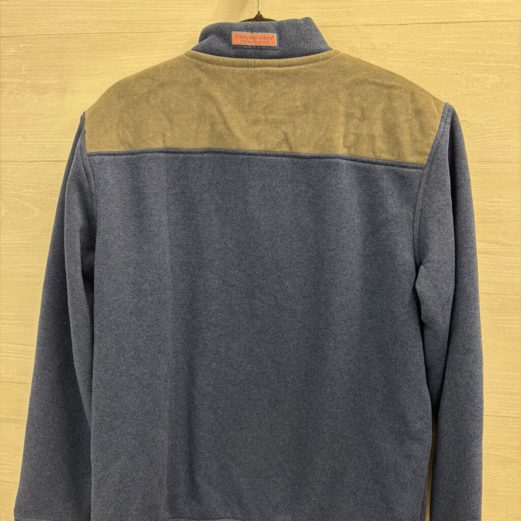Vineyard Vines Navy Long Sleeve Oversized Quarter Zip Pullover Medium