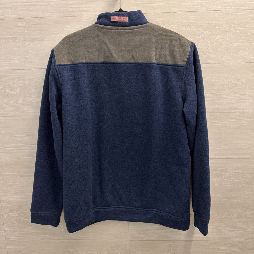 Vineyard Vines Navy Long Sleeve Oversized Quarter Zip Pullover Medium