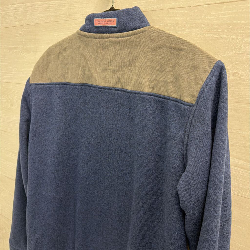 Vineyard Vines Navy Long Sleeve Oversized Quarter Zip Pullover Medium