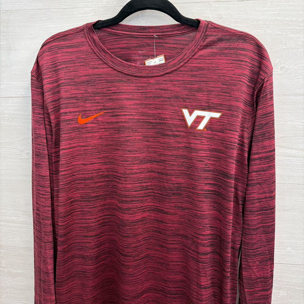 Nike Burgundy Virginia Tech Long Sleeve Top Medium