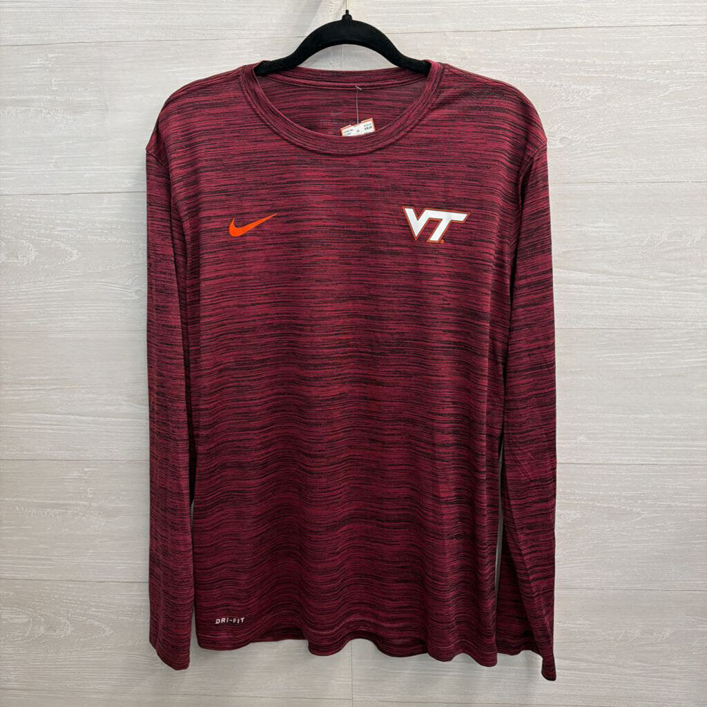 Nike Burgundy Virginia Tech Long Sleeve Top Medium