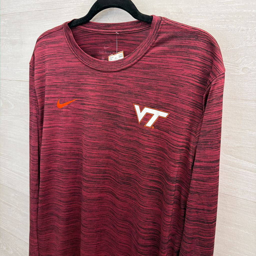 Nike Burgundy Virginia Tech Long Sleeve Top Medium