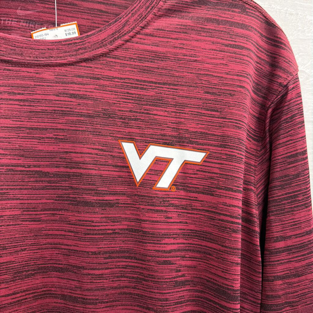 Nike Burgundy Virginia Tech Long Sleeve Top Medium