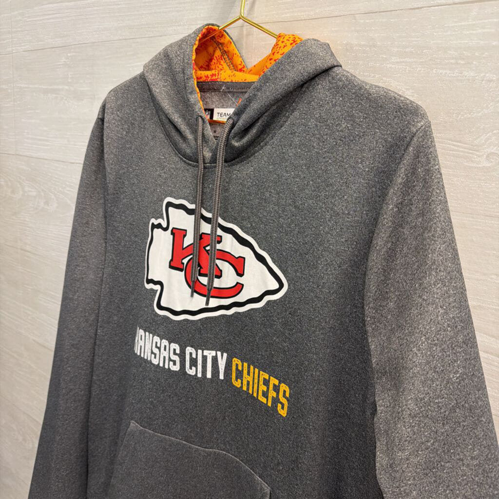 NFL Team Apparel Grey Kansas City Chiefs Hoodie Medium