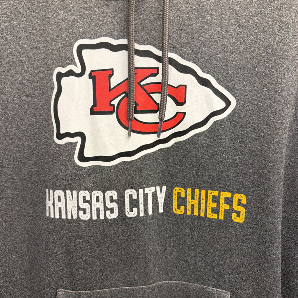 NFL Team Apparel Grey Kansas City Chiefs Hoodie Medium