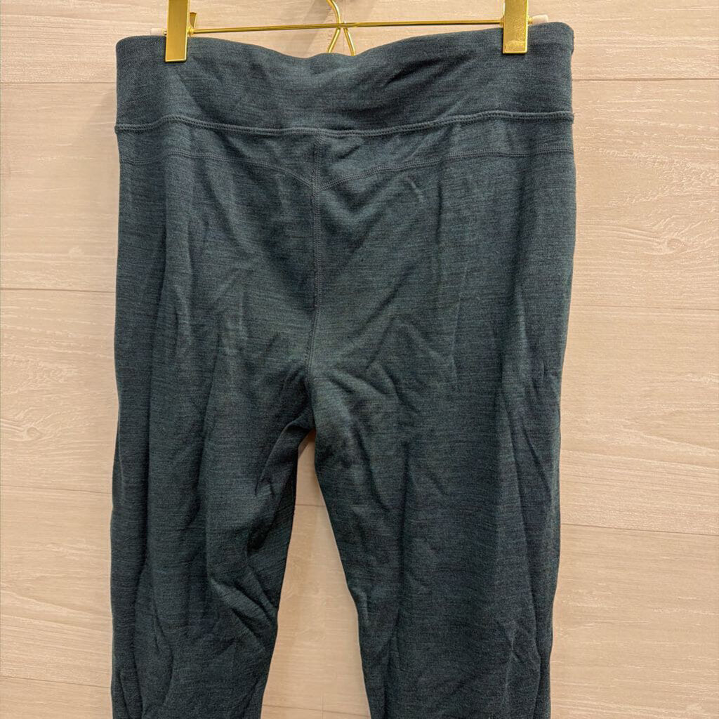 Smartwool Green 100% Merino Wool Leggings Medium