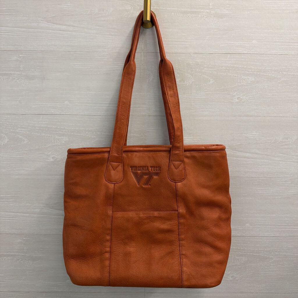 Virginia Tech Leather Tote Bag