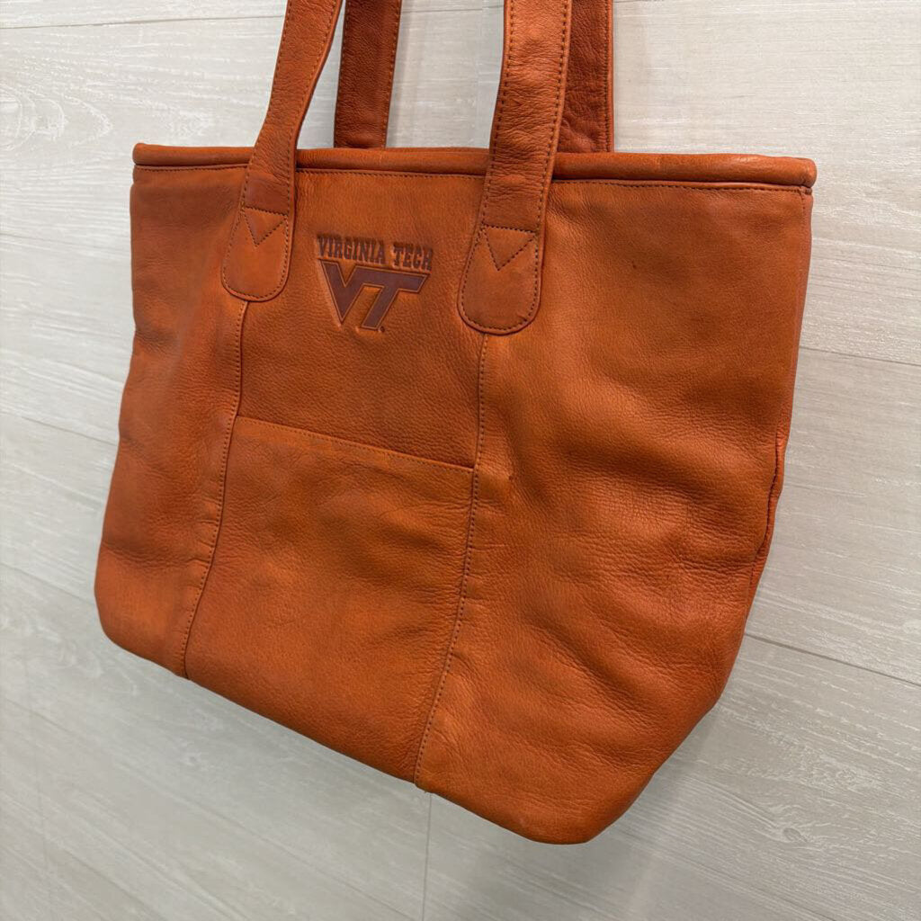 Virginia Tech Leather Tote Bag