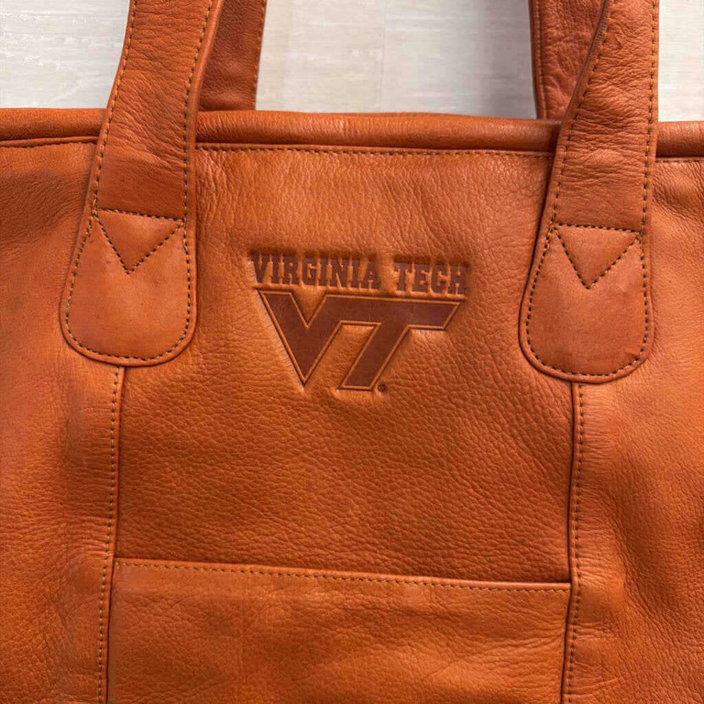 Virginia Tech Leather Tote Bag