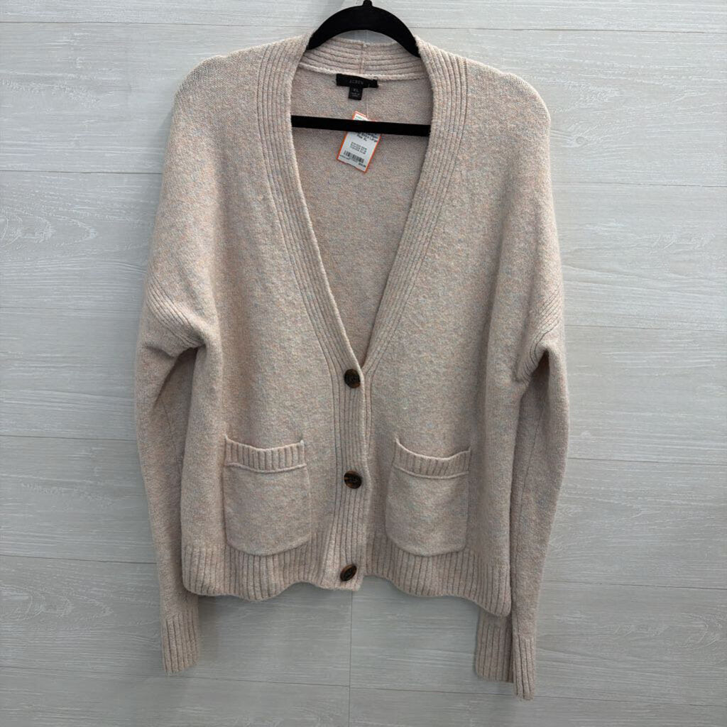 J Crew Pink Cardigan Sweater Extra Large