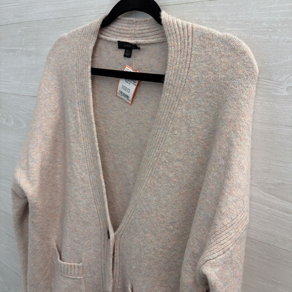 J Crew Pink Cardigan Sweater Extra Large