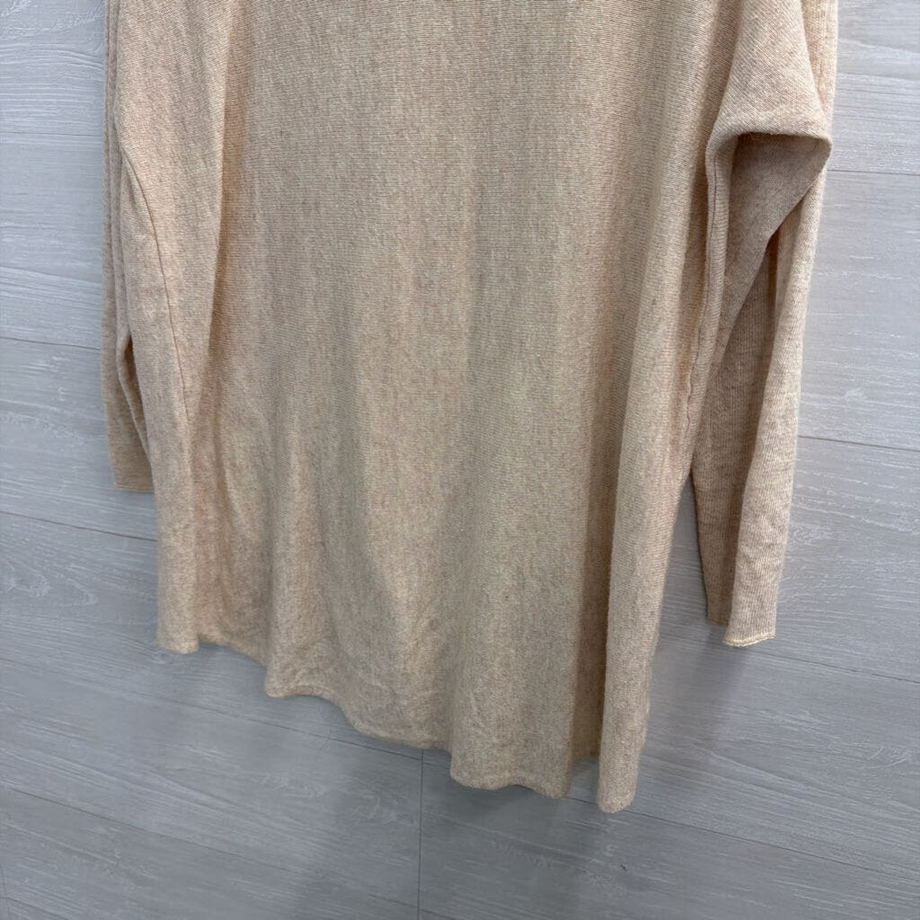 Sinuous Beige Knit Long Sleeve Top Small