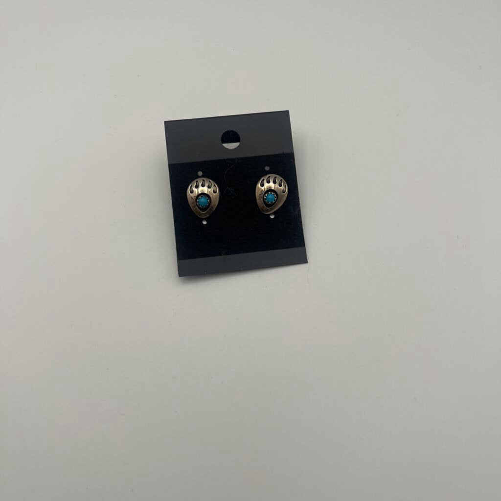 Silver/ Turquoise Stud Earrings