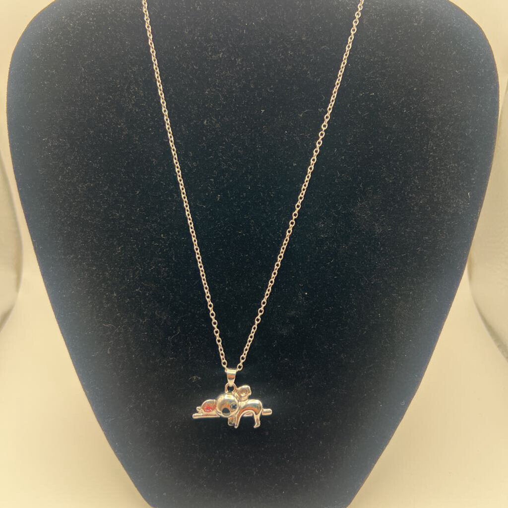 Silver Koala Pendant Necklace