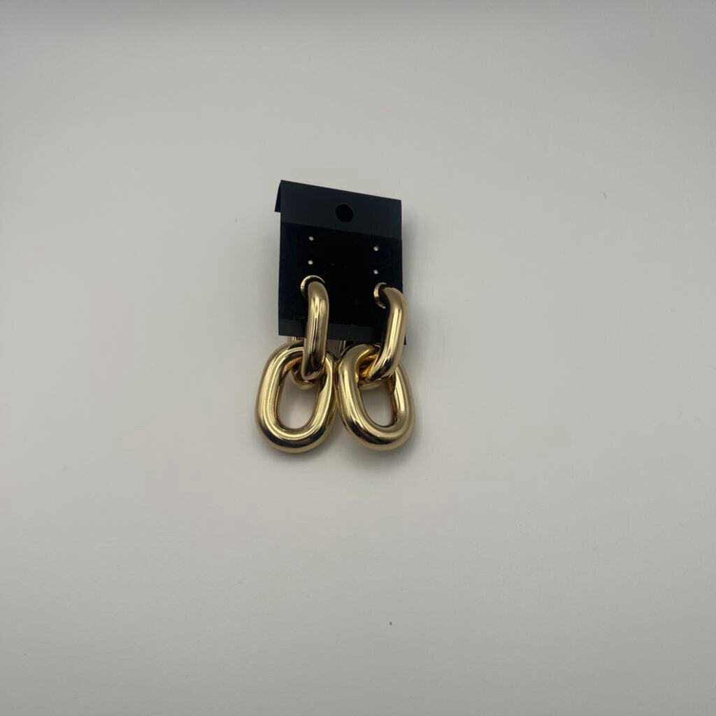 Gold Link Drop Earrings