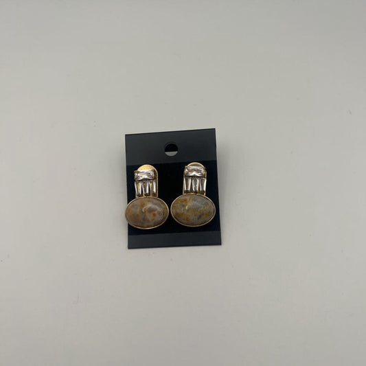 Gold/ Multi Stone Earrings
