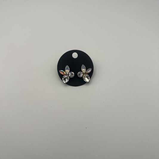 Clear/ Pink Stone Stud Earrings