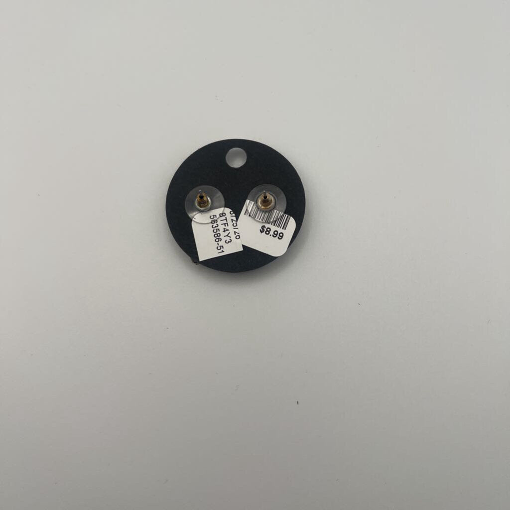 Clear/ Pink Stone Stud Earrings
