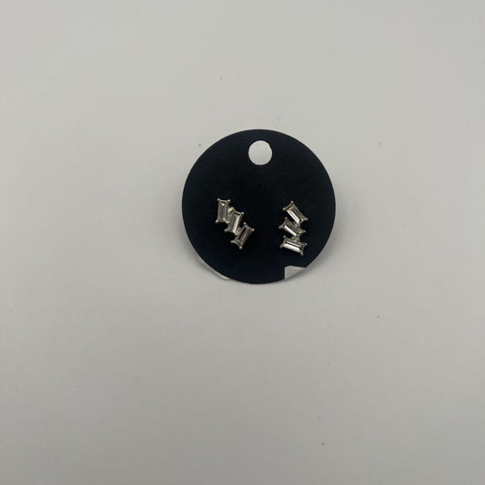 Silver/ Rhinestone Stud Earrings