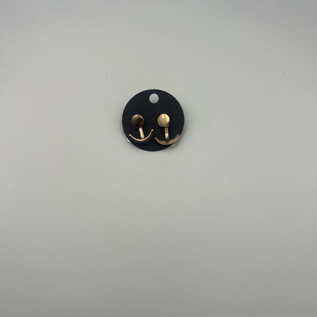 Gold Anchor Earrings