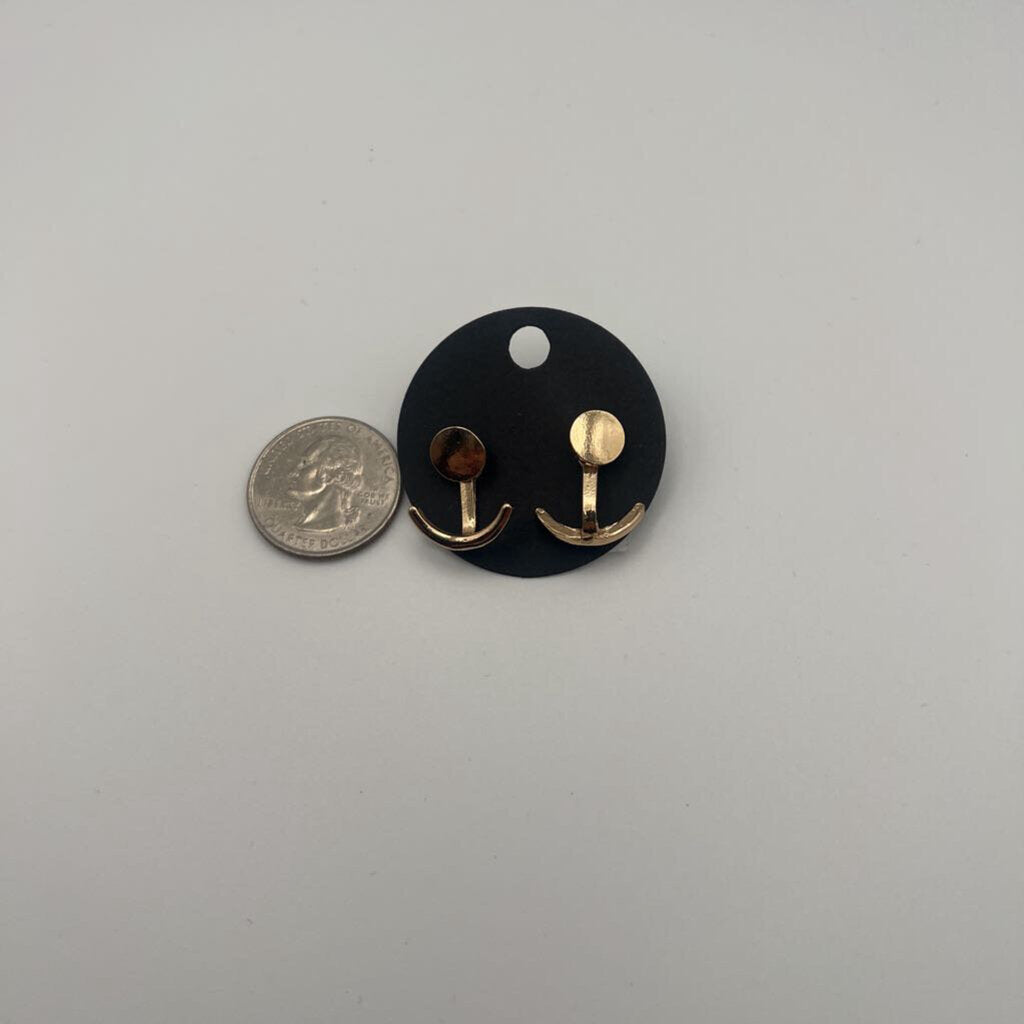 Gold Anchor Earrings