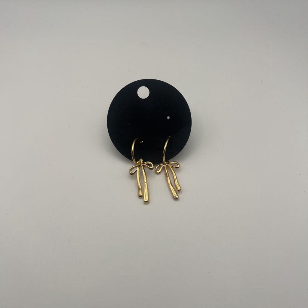 Gold Bow Earrings